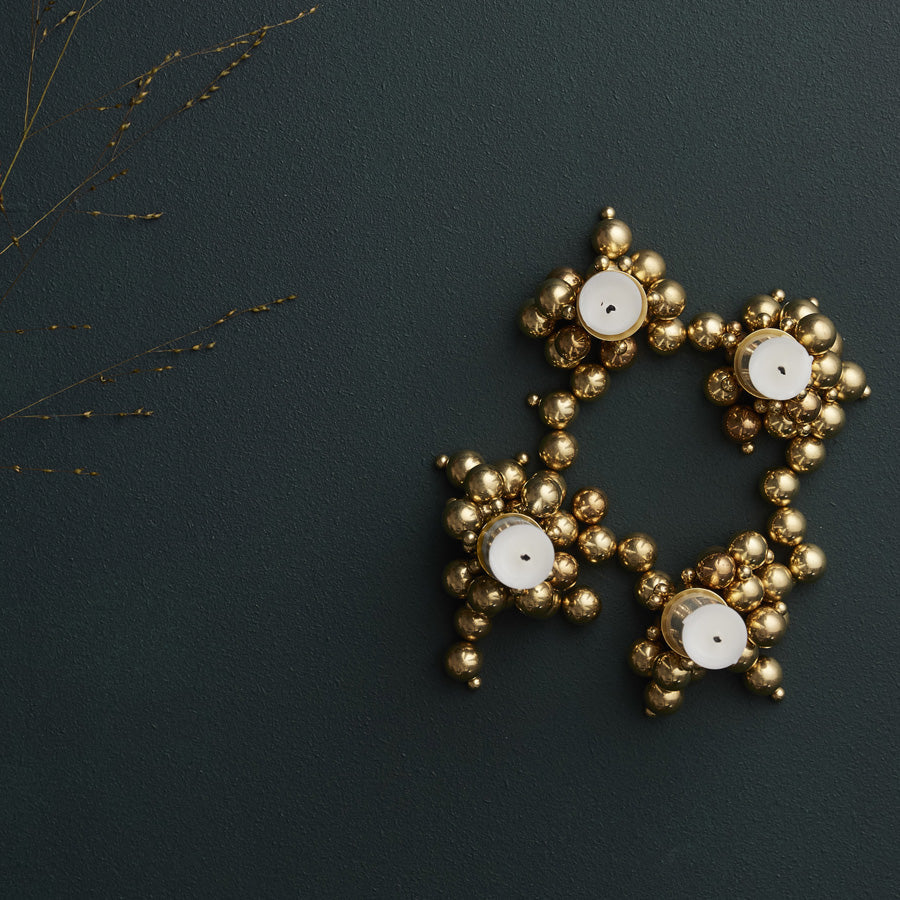 Molekyl tealight 1 brass